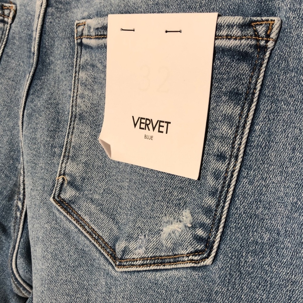 VERVET Women's mid-rise stretch Straight Leg Jeans - Dark Blue 32 Melissa NWT - Picture 5 of 15
